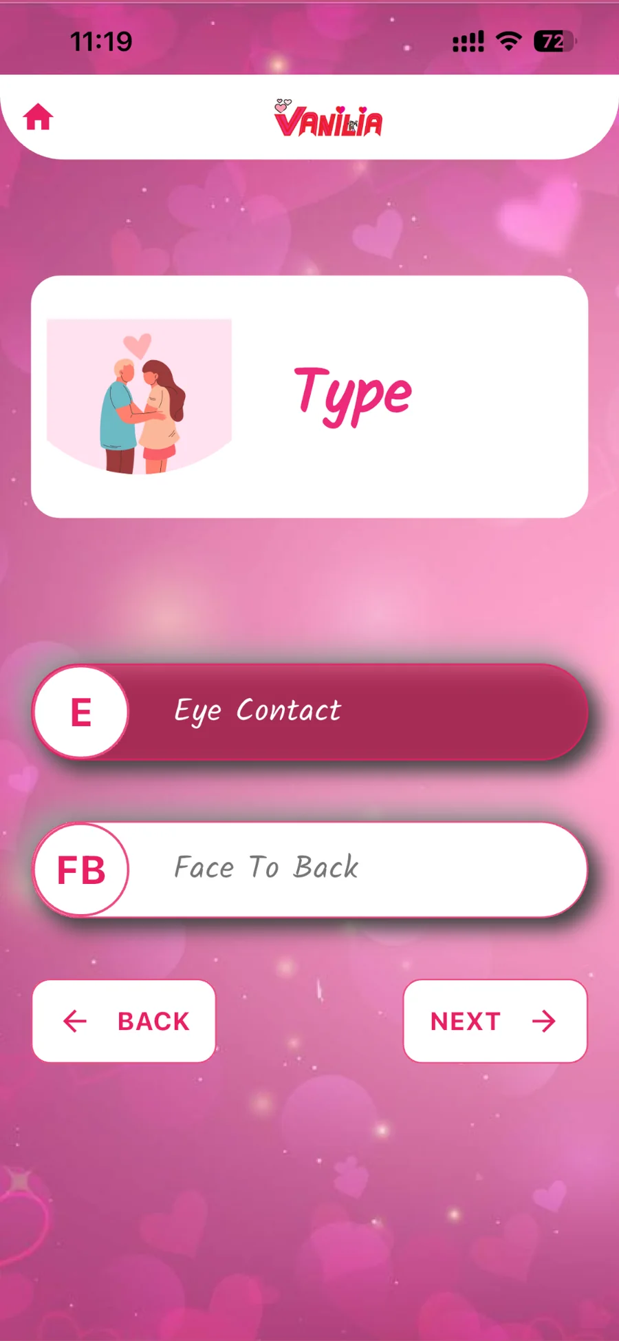 Game type selection